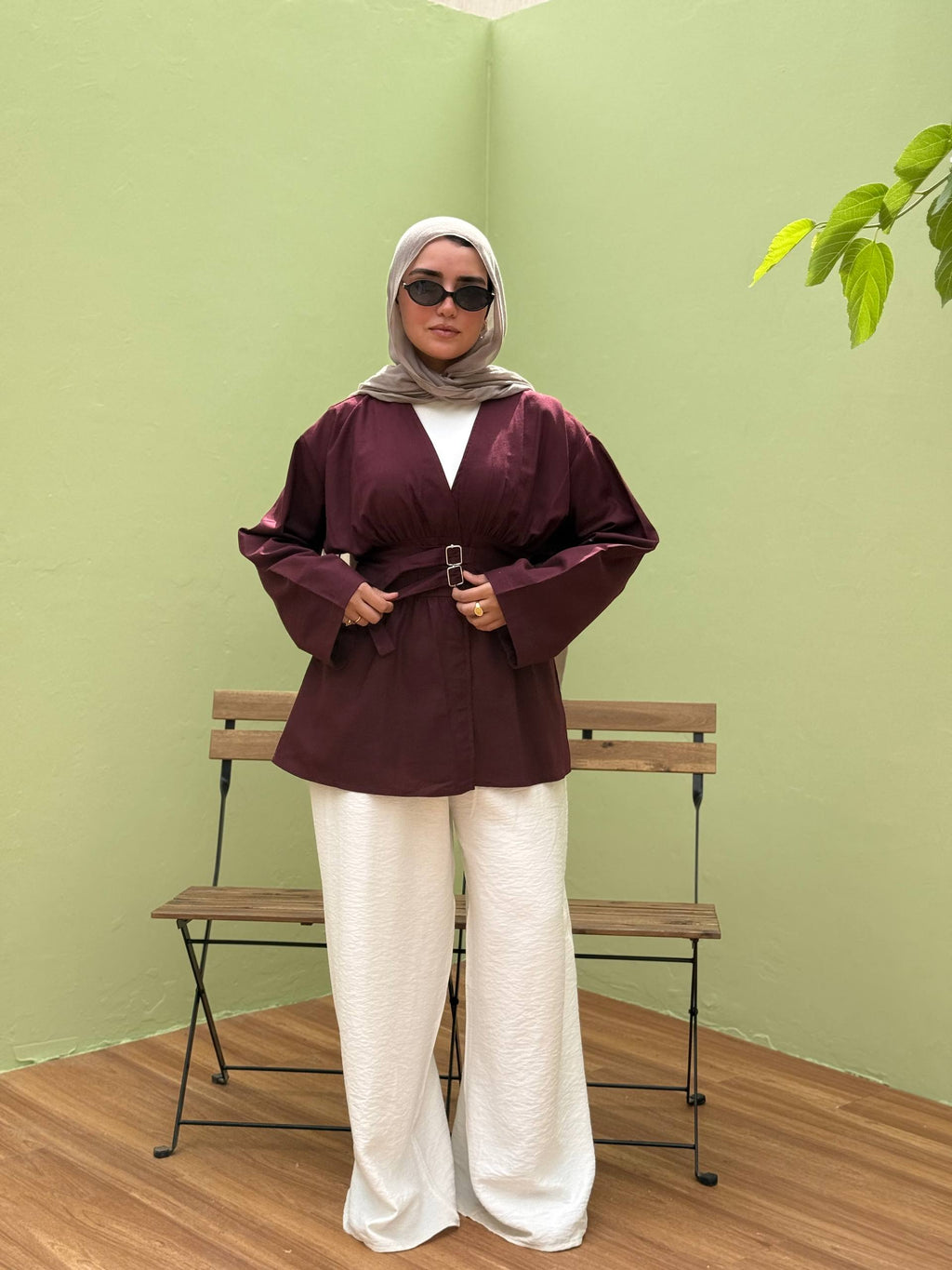 Shein Buckle Blouse