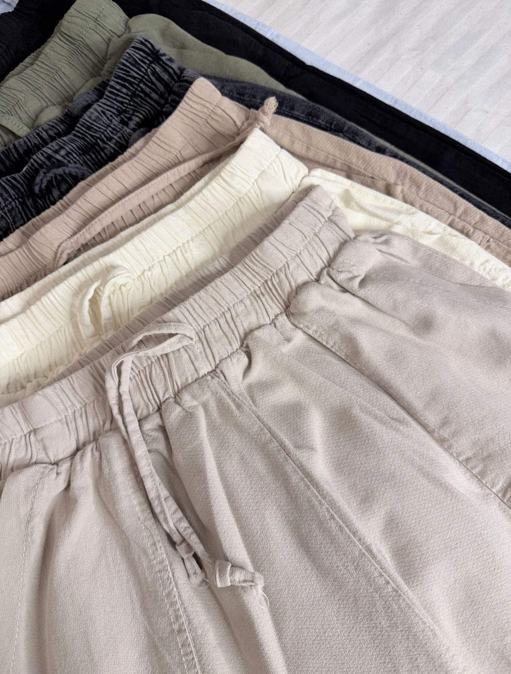 Gabardine Wide-Leg Pants