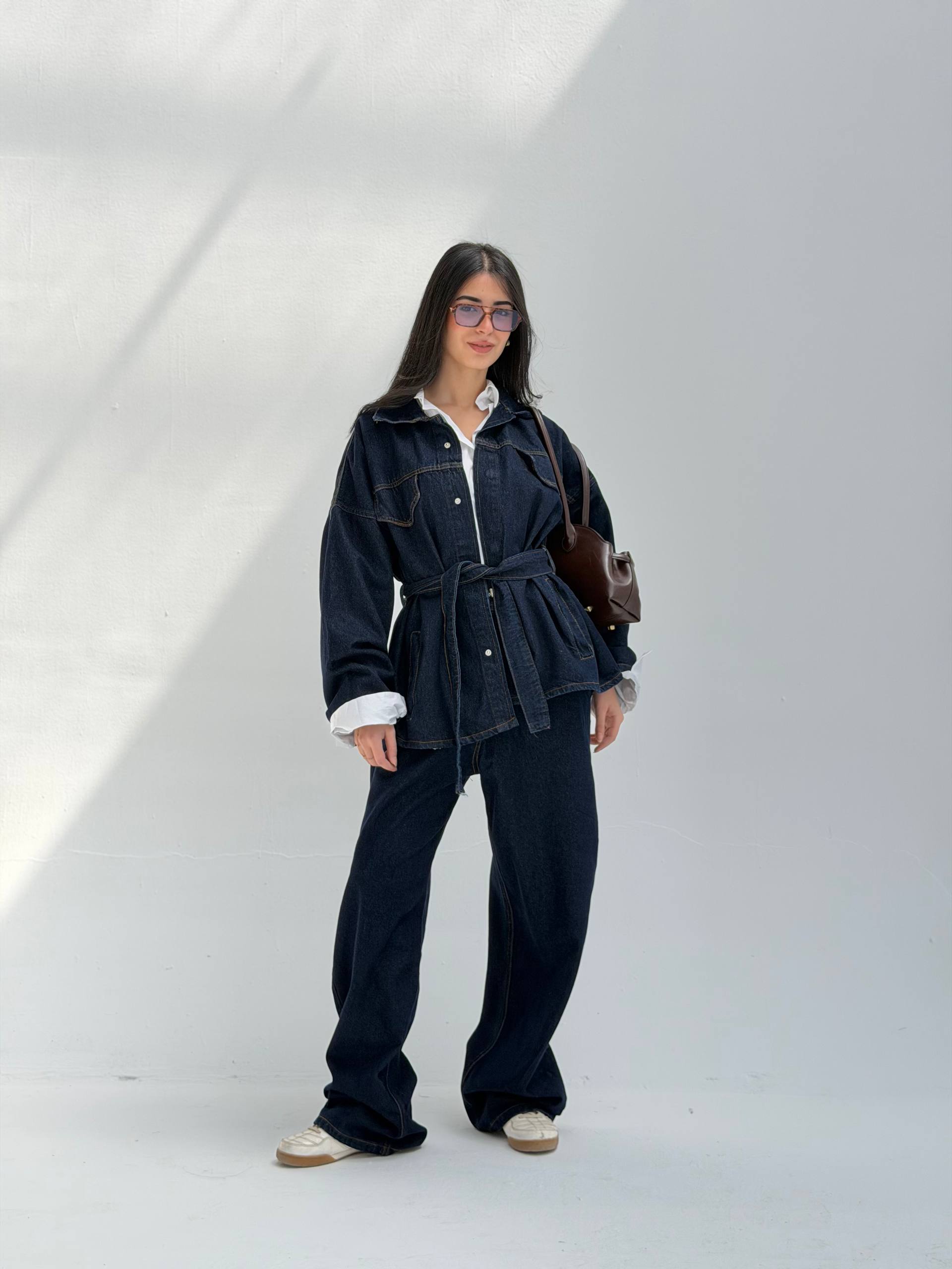 Denim Belted Set