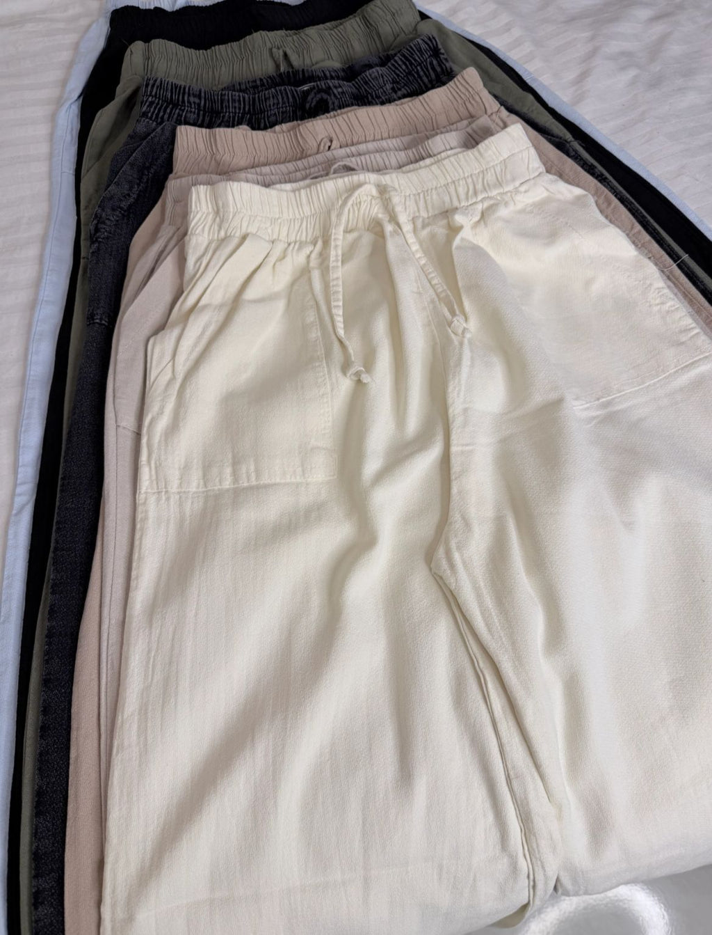 Gabardine Wide-Leg Pants