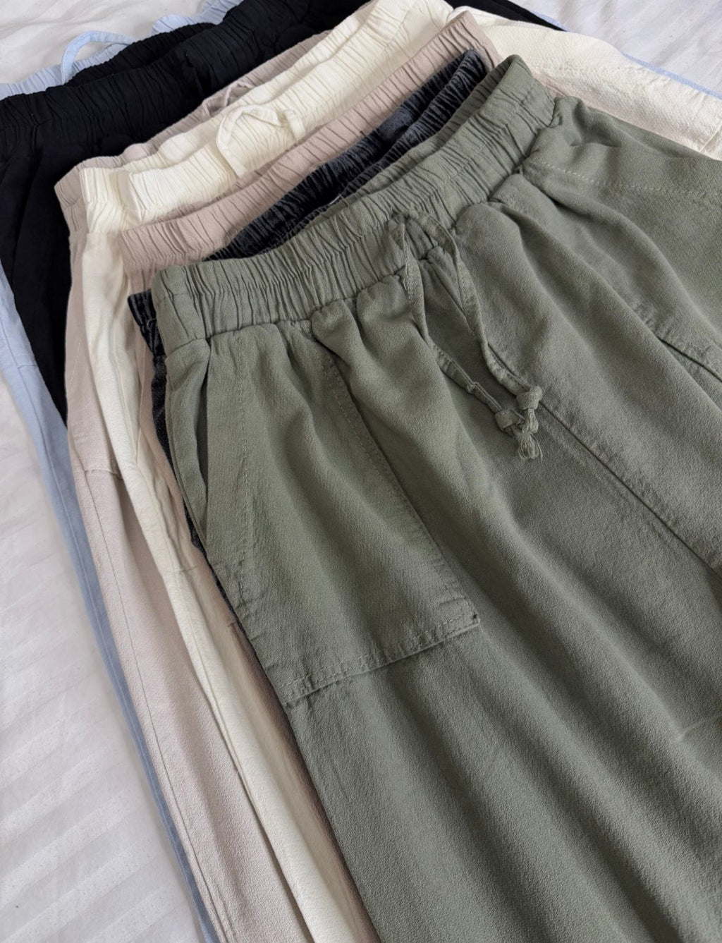 Gabardine Wide-Leg Pants