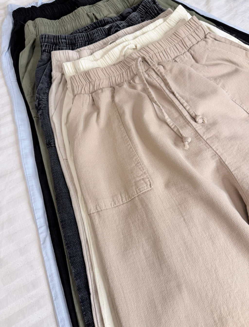 Gabardine Wide-Leg Pants