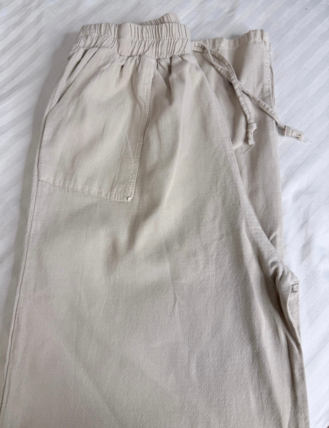 Gabardine Wide-Leg Pants