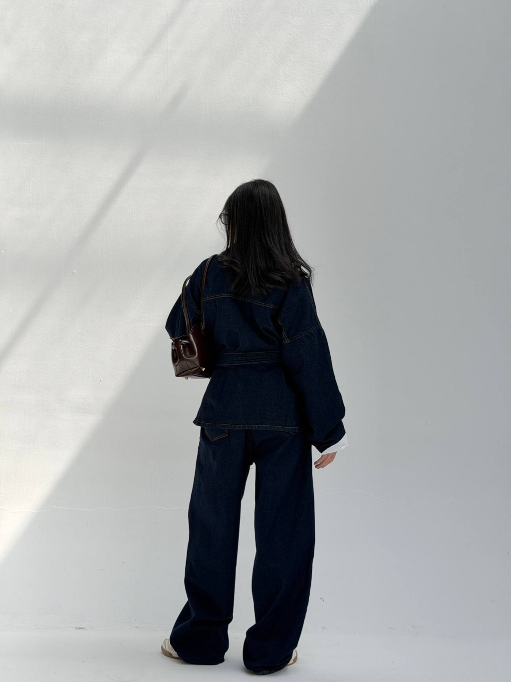 Denim Belted Set