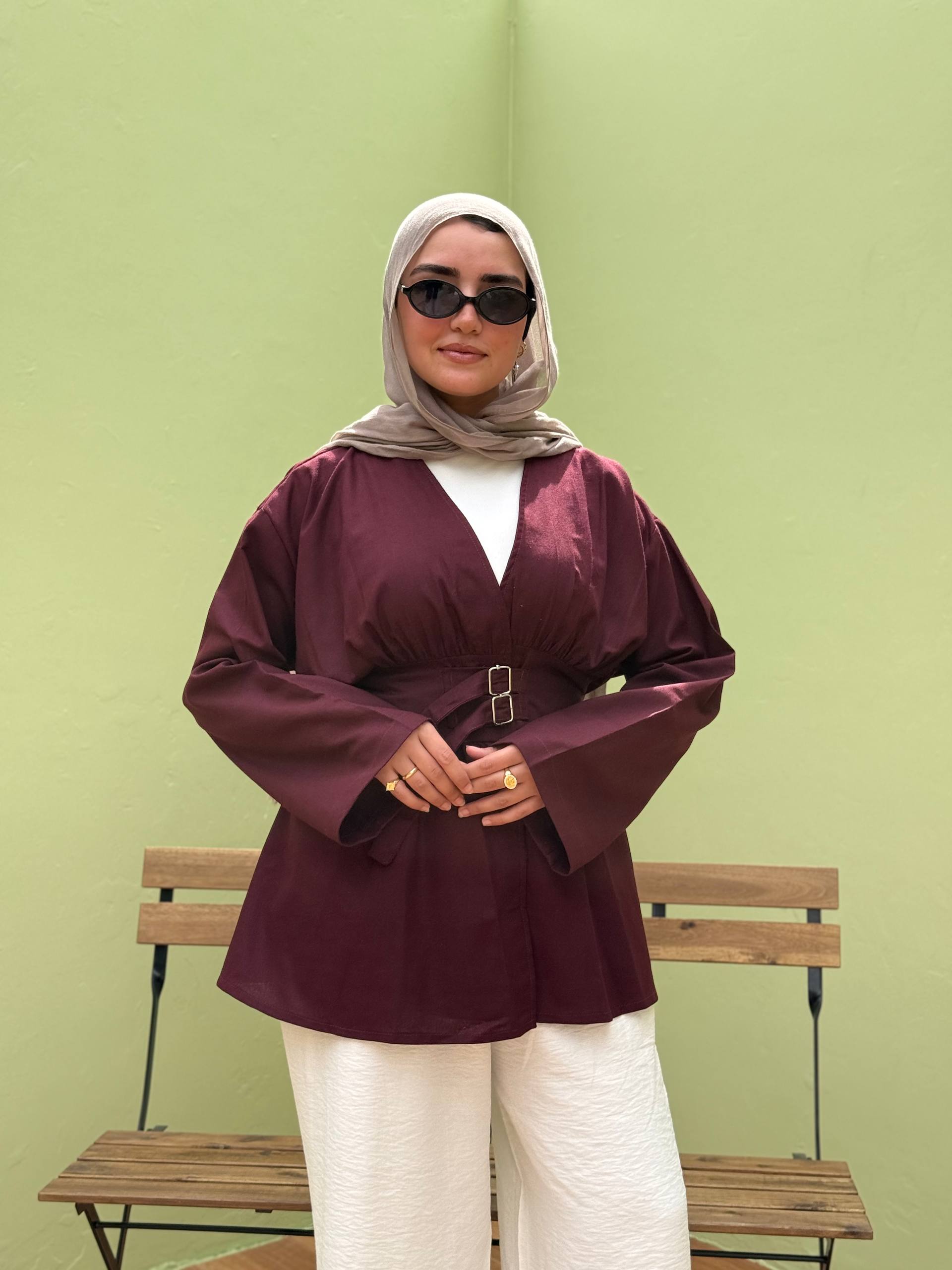 Shein Buckle Blouse